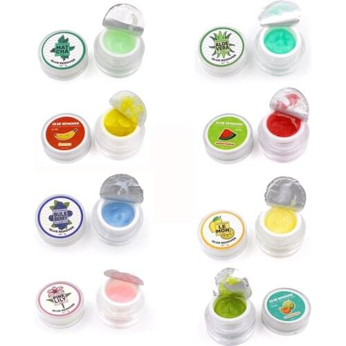 9Types Fruit Flavour Eyelash Glue Remover Zero Stimulation Fragrancy Smell Remover Cream for Eyelash Extensions Makeup Tool