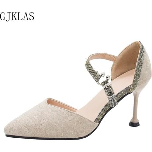 Office Women Heels 5/8cm Wedding Party Dress Shoes for Women Stiletto Elegant Sexy Shoes Women Fashion High Heels Comfy Suede