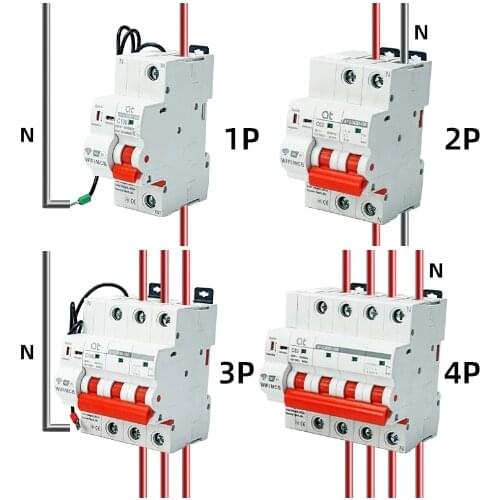 Tuya APP 35mm din rail WIFI Circuit Breaker Timer Remote Control Wireless Intelligent Automatic Smart Switch free shipping