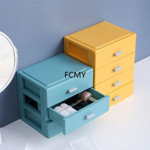 2/3/4 Layer Office Drawer Storage Box Organizer Multifunction Dustproof Stationery Storage Rack Desktop Makeup Organizer Box