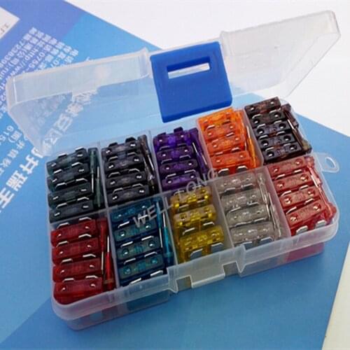 100 pcs/lot)Auto Automotive Car Boat Truck Blade Fuse Box Assortment 1A 2A 3A 5A 7.5A 10A 15A 20A 25A 30A