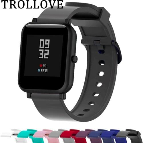 20mm Bracelet For Amazfit Bip Sports Strap Soft Silicone For Xiaomi Huami Amazfit Bip BIT PACE Lite Youth Watch Wrist band