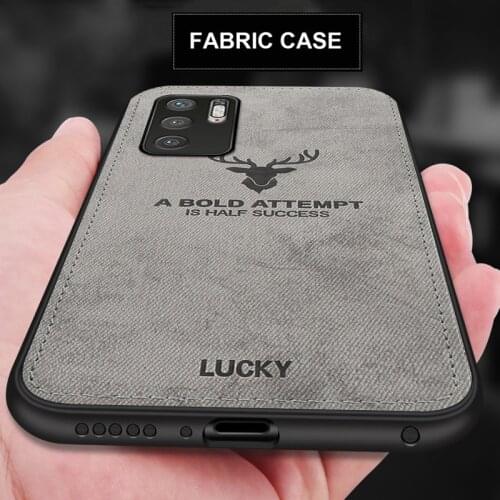 For Xiaomi Redmi Note 4 4X 8 7 5 6 Pro Note 9S 9T 10S 9 10 Pro Max Case Deer Fabric Cloth Texture Deer Shockproof TPU Back Cover