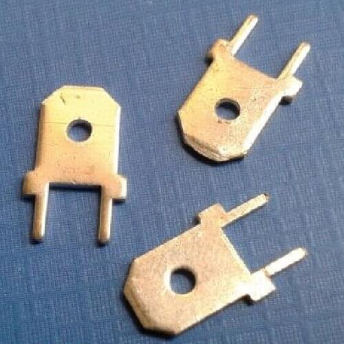 Terminal plug spring male 6.3mm insert the cold-pressing end insert 6.3 welding circuit board insert and terminals