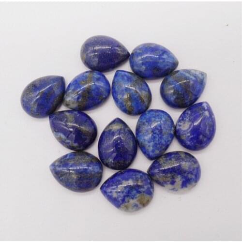 20Pcs 16x12mm Natural Blue Lapis Lazuli Teardrop Cab Cabochon For DIY Jewelry Making Necklace Accessories Boutique Gift