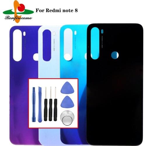 For Xiaomi Redmi note 8 Battery Cover Back Glass Panel Rear Housing case For Redmi note8 Back battery Cover door