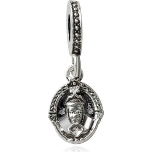 Retro queen pendant bead fit original pandora bracelet necklace & bangle accessories diy charms jewelry making for women gift