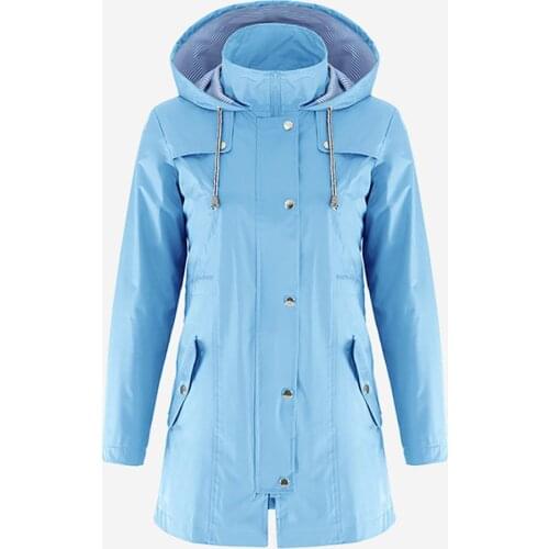 80% HOT SALES！！！Women Outdoor Rain Jacket Waterproof Lightweight Hoodie Raincoat Windbreaker