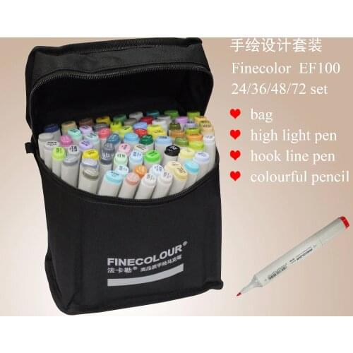 Finecolour EF100 240 Colors Alcohol Based Ink Double-based Professional Sketch Art Markers With Bag