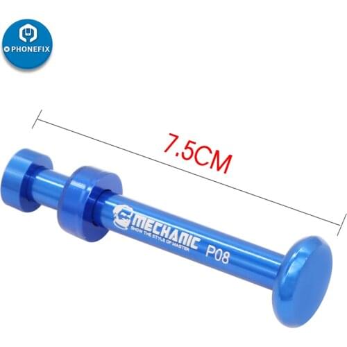 PHONEFIX Blue Metal Durable Flux Mate Solder Paste Plunger Dispenser with 3pcs Needle Manual Syringe For Solder Paste Flux