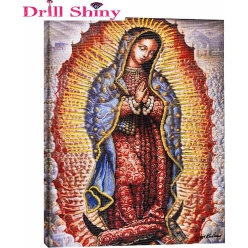 New 3D DIY Diamond Painting Cross Stitch Our Lady of Guadalupe Crystal Acupuncture Diamond Embroidery Full Diamond