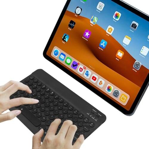 Office Bluetooth keyboard Mini Wireless Keyboard Rechargeable Ultra-thin Gaming Keypad with LED Backlit For Laptop Tablet ipad
