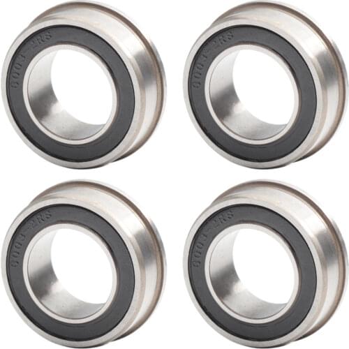 4PCS F6003 F6003RS Bearing F6003-17-2RS 17x35x10 mm ABEC-1 Flange Ball Bearings F6003-RS Garden Cart Wheel Bearing