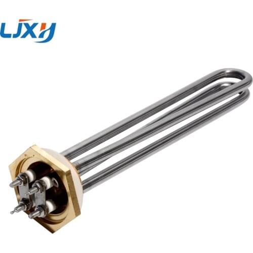 LJXH 1 1/4"BSP Thread Water Immersion Heating Element for Solar System DC 24V/36V/48V 304SUS Tube + Copper Thread