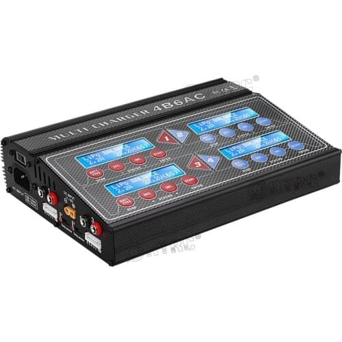 HTRC Professional RC Battery Balance Charger 4B6AC Quattro B6AC 6A 80W*4 Discharger For 1-6s LiPo/Lion/LiFe Battery Charger