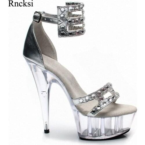 Rncksi Sexy Straps Women Shoes 15CM High Heel Platforms Pole Dance/Performance /Star /Model, Sandals Party / Wedding Sandals