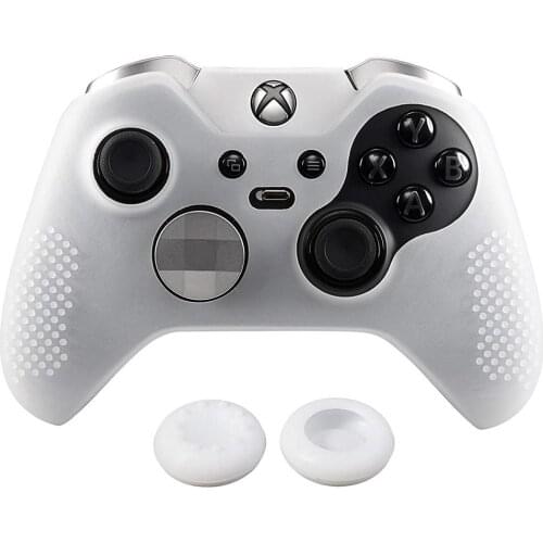 For Microsoft Xbox One Elite Controller Silicone Gel Rubber Case Protective Skin + Joystick Grips Analog Stick Caps