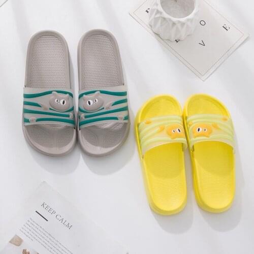Slippers womens cute Korean version of home soft anti-slip mens indoor household foam eva bathroom slippers men shoes