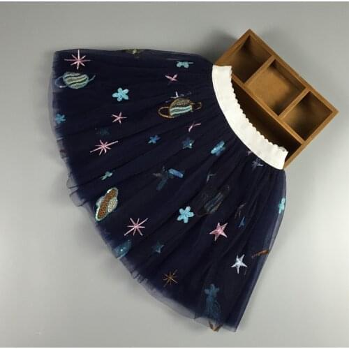 2021 Ins Spring And Summer New Fashion Skirts 2-10years Girls Skirts Lace Skirts Star Tutu Skirts