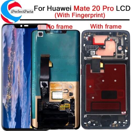 6.39'' For Huawei mate 20 Pro LCD Display With Frame Touch Panel Screen With Fingerprint Digitizer Assembly For mate 20 pro LCD