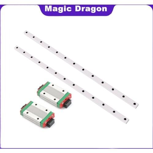 1pcs 12mm Linear Guide MGN12 L=100 200 300 400 500 600 700 800 900 1000mm High quality Linear Rail Way Only Linear Rail Way