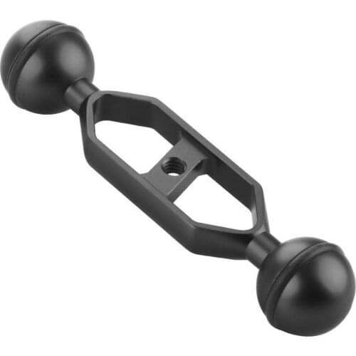 5 inch 12.7 cm Aluminum Alloy Diving Dual Balls Arm for Underwater Torch / Video Light, Ball Diameter: 1inch /2.54cm