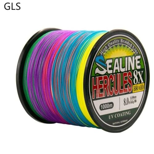 500M Multicolor 4 Strands/8 Strands Weave Strong PE Multifilament Fishing Line Outdoor Saltwater Carp Fishing Line