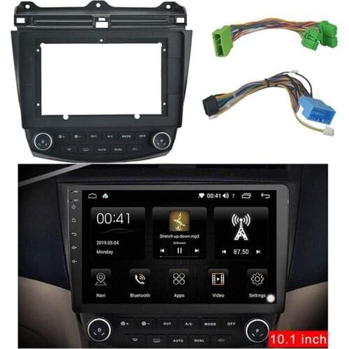 10.1 Inch Car Radio Fascia Panel Dash Car DVD Frame with Wire Harness for HONDA Accord 7Th 2003-2007