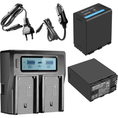 BP-A60 BP A60 6800mAh Battery With Power Indicator + Quick Charger for Canon BP-A30 BP-A90 EOS C200 C200B C220B C300 MK II