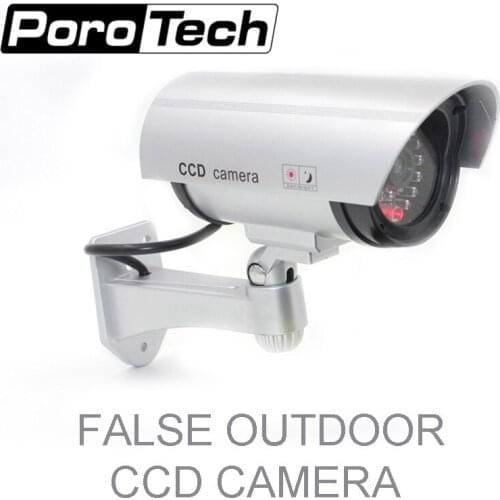 CA-11A Nice Security Silver False Dummy Camera CCTV Outdoor CCD Fake Camera Red LED Light New Dummy Camera indoor or outdoor