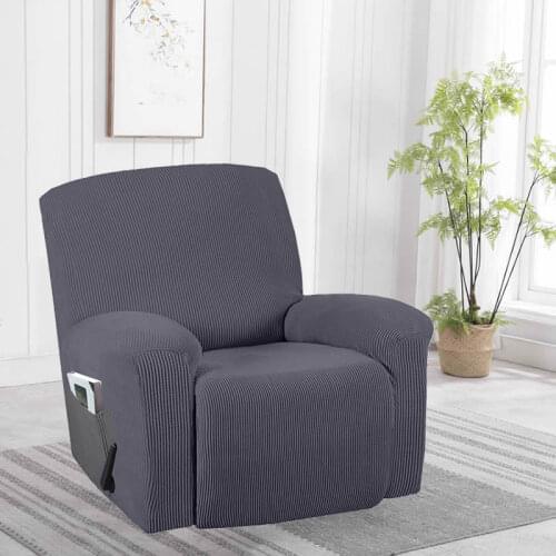Jacquard Recliner Cover Stretch Sofa Cover Polar Fleece Recliner Chair Cover Loungers Home Couch Protector Lazy Boy Chair Cover