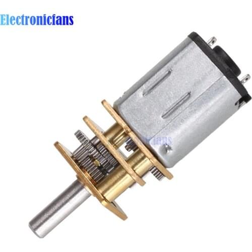 DC 12V 600RPM Micro Speed Reduction Gear Motor Metal Gearbox Wheel Shaft