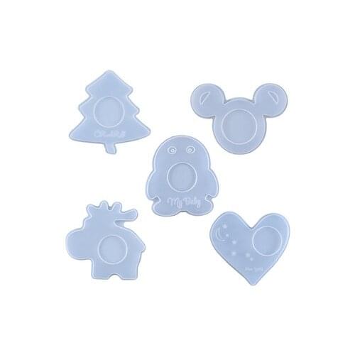 Candle Sticks Holder Silicone Mould for Diy Handmade Uv Epoxy Resin Plaster Concrete Mold Christmas Party Candle Stand Decor