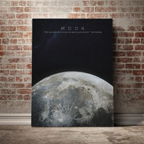 Solar System Moon art Poster Canvas Wall Art Decoration prints for living Kid Children room Home bedroom decor painting