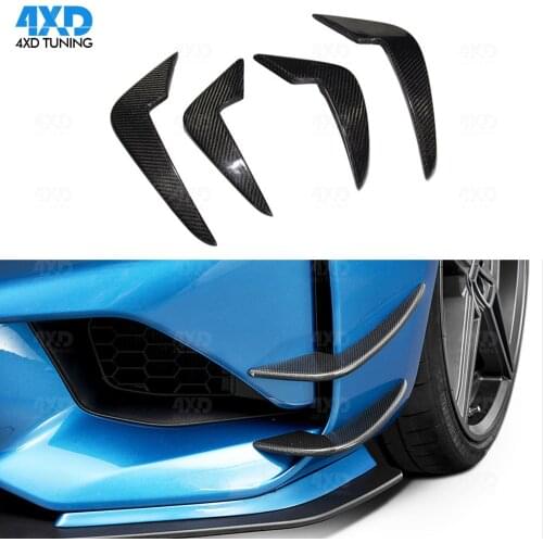 M2 Carbon Front Canard For BMW F87 Front bumper Lips Body Kits Canard Flap exterior trim styling 2014 2015 2016 2017 2018 2019
