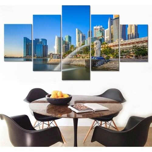 Painting HD Poster Modern Home Decoration Art Singapore Statue Park Canvas Wall Pictures Living Room Modular Printing Framework