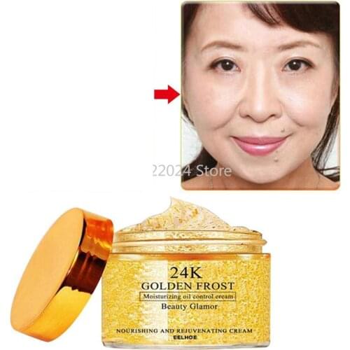 24K Gold 50ml Eye Cream Face Cream Anti-aging Remove Eye Bag Lifting Firming Fine Lines Oil Control Day Night Cream Skin Care