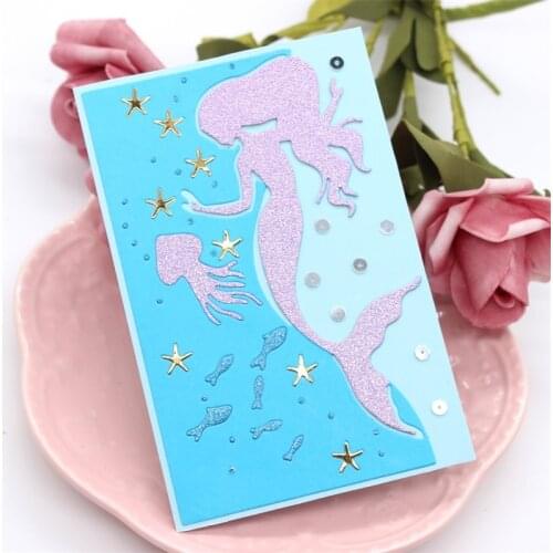 KSCRAFT Mermaid Metal Cutting Dies Stencils for DIY Scrapbooking/photo album Decorative Embossing DIY Paper Cards