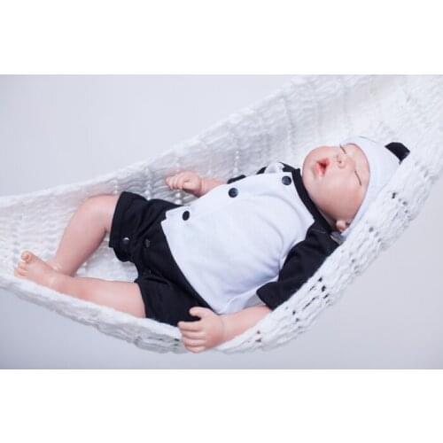 Dollmai Newest silicone reborn doll realistic baby newborn 49cm cute baby reborn dolls christmas birthday gift toys for kids