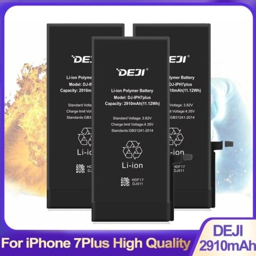DEJI Original Li-Polymer Battery For iPhone 7Plus High Quality 2910mAh Cell Phone Batteries Replacement With Free Tool Kit
