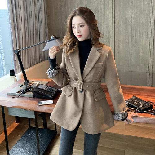 Женские шерстяные пиджаки Mumuzi China At AliExpress