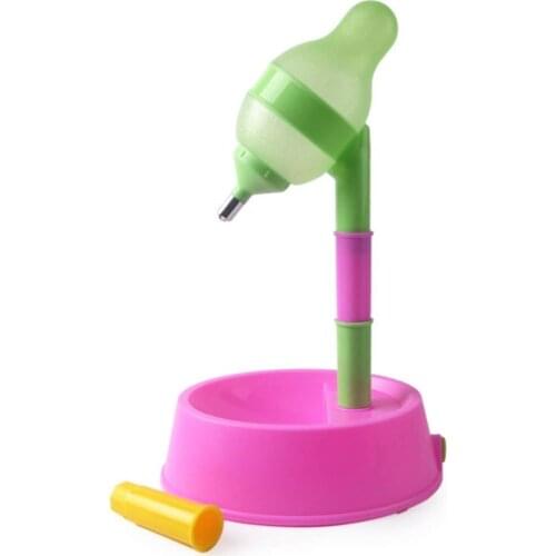 NACOCO Pet Standing Water Dispenser Cat Dog Standing Bowl with Detachable Pole Automatically Feeding Water Height Adjustable