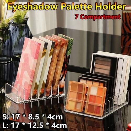 Desktop Clear Acrylic Makeup Pressed Powder Tools Holder Eyeshadow Palette Organizer Box Powder Case Storage Rack