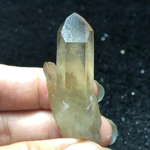 14.8gNatural crystal tea Topaz rough smoky crystal Obelisk aura healing round vein home decoration