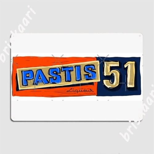 Pastis 51 Pop Metal Signs Cinema Kitchen Club Bar Design Plaques Tin sign Posters