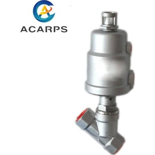 3/8" inch Stainless Steel Pneumatic Seat Valve 16bar for Steam Gas Oil Normally Closed
