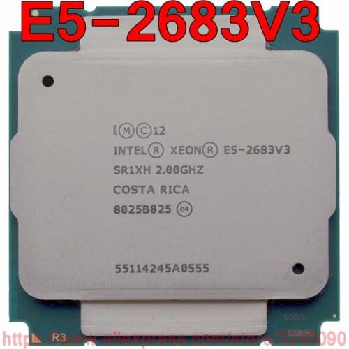 Intel Xeon CPU E5-2683V3 SR1XH 2.00GHz 14-Cores 35M LGA2011-3 E5-2683 V3 processor E5 2683V3 free shipping E5 2683 V3