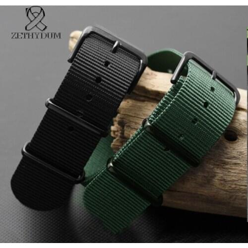 Hot Sell Nylon Watchband Fit Jinggong No.5 srpd79 NATO Handmade Canvas Watchband Waterproof nylon watch belt for men 20mm 22mm