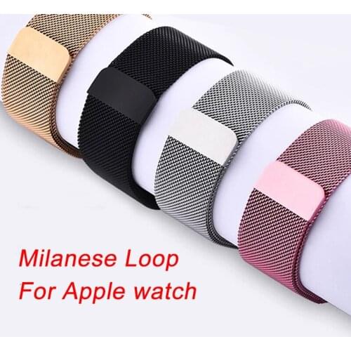 Milanese loop band for Apple Watch 40mm 44mm Stainless Steel Magnetic Strap for iwatch Series 6 SE 5 4 3 Bracelet 38mm 42mm