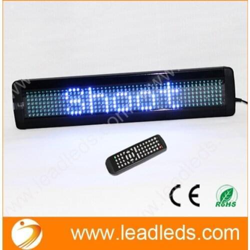 UNTCENT Blue LED sign Remote control and RS232 serial communication 12v scrolling message car led moving sign
